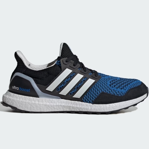 Adidas Ultraboost Black and Blue Running Shoes - Picture 1 of 13